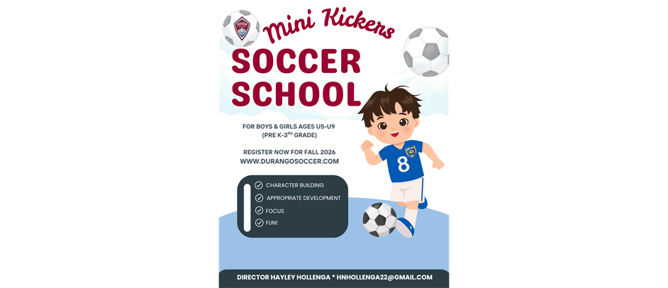 Fall 2026 Mini Kickers Soccer School